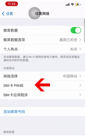 肇庆苹果14维修网分享如何给iPhone14的SIM卡设置密码 